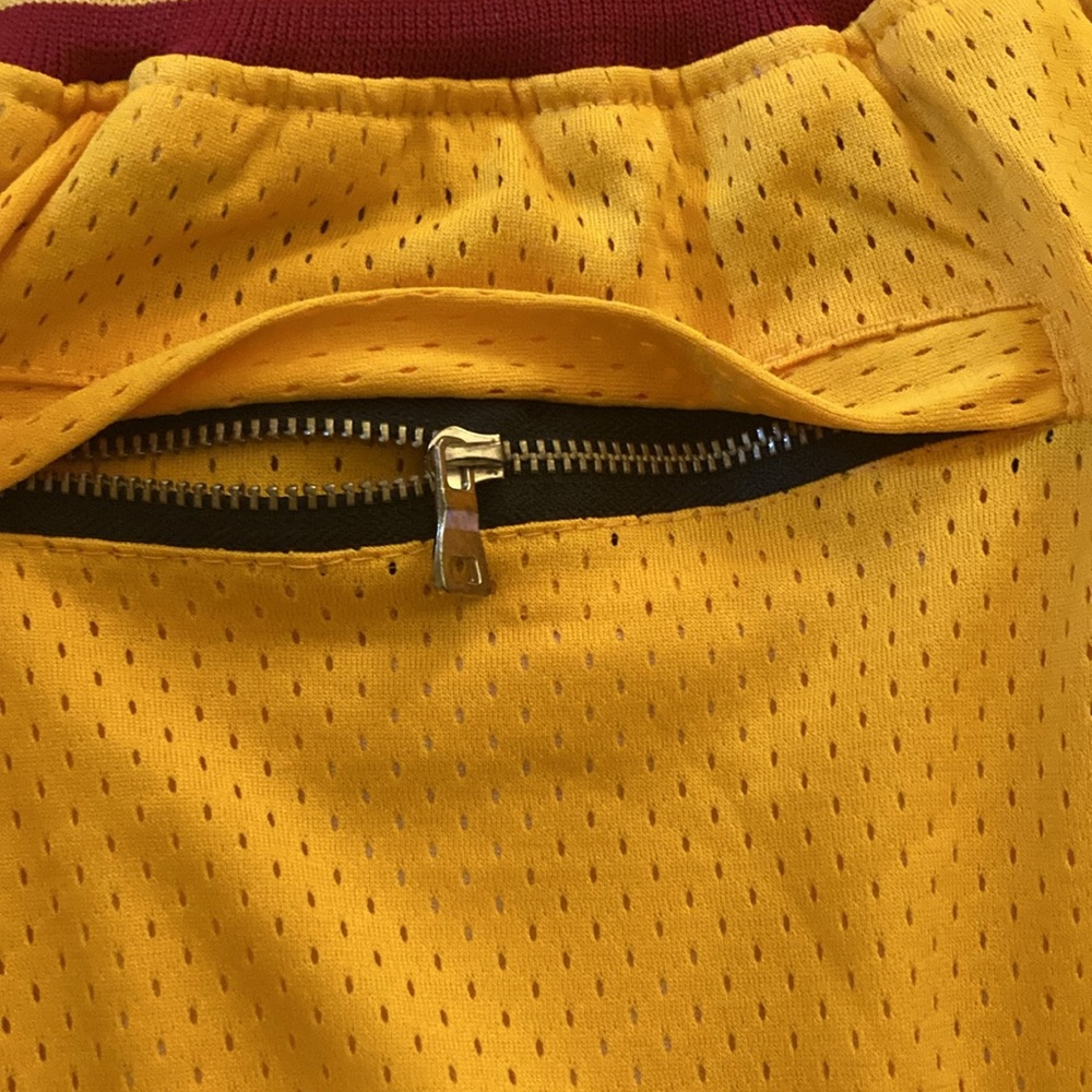 Just Don Gold and Red Bel-Air Academy Athletic Shorts - Picture 6 of 7